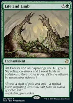 MTG Magic the Gathering Life and Limb (215/429) Time Spiral Remastered NM - Image 1
