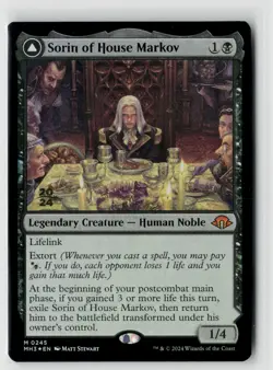 MTG Modern Horizons 3 Sorin Of House Markov Prerelease Foil x1 NM Mythic - Image 1