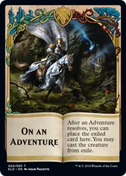 4x Emblem - On An Adventure (020/020) MTG Throne Of Eldraine NM Magic Regular - Image 1