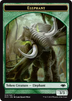 4x Elephant Token (012/021) - Foil MTG Modern Horizons NM Magic Foil - Image 1