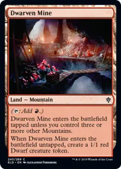 4x Dwarven Mine MTG Throne Of Eldraine NM Magic Regular - Image 1
