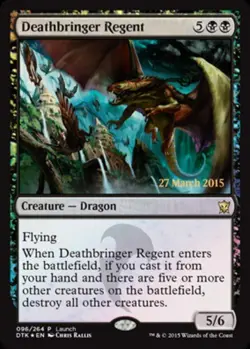 4x Deathbringer Regent - Foil - Launch Promo MTG Prerelease/Game Day/Launch Prom - Image 1