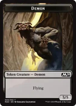 4x Demon Token (005/012) MTG Core Set 2020 (M20) NM Magic Regular - Image 1