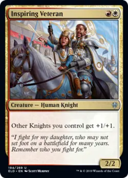 4x Inspiring Veteran MTG Throne Of Eldraine NM Magic Regular - Image 1