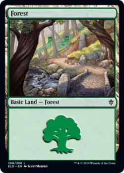4x Forest (268/269) MTG Throne Of Eldraine NM Magic Regular - Image 1
