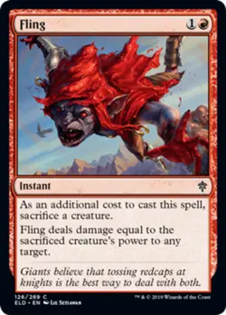 4x Fling MTG Throne Of Eldraine NM Magic Regular - Image 1