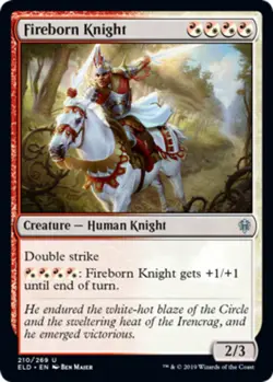4x Fireborn Knight MTG Throne Of Eldraine NM Magic Regular - Image 1