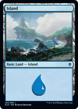 4x Island (255/269) MTG Throne Of Eldraine NM Magic Regular - Image 1