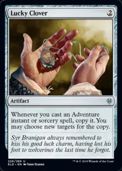 4x Lucky Clover MTG Throne Of Eldraine NM Magic Regular - Image 1