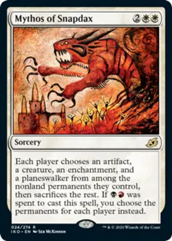 4x Mythos of Snapdax MTG Ikoria: Lair of Behemoths NM Magic Regular - Image 1