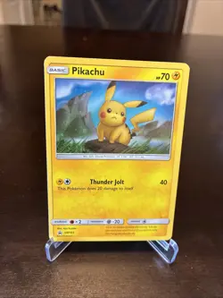 Pokemon Pikachu Trading Card Thunder Jolt Move #70 Basic - Image 1