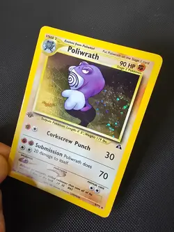 Pokemon Card - Poliwrath 1st Edition - Neo Genesis - Holo Rare - 9/75 - LP-MP - Image 3