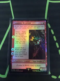 MTG Magic The Gathering Summon Brynhildr Foil FIN Rare Red Saga Final Fantasy - Image 1