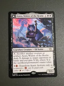 MTG | MOM | Ayara, Widow of the Realm / Ayara Furnace Queen | Black | Rare | Reg - Image 1