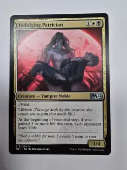 Indulging Patrician Core Set 2021 Regular Magic The Gathering Mtg - Image 1