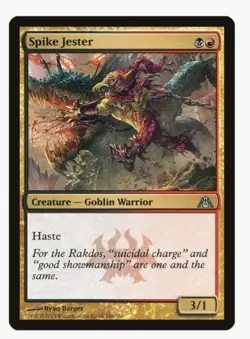 Spike Jester #106 Dragon's Maze Magic Card With Protective Sleeve - Image 1