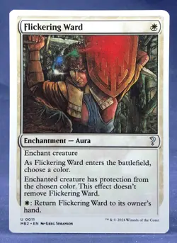Flickering Ward (White Border) - MTG - Mystery Booster 2 - Excellent NM - Image 1