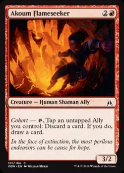Akoum Flameseeker -Foil Medium Play MTG Oath of the Gatewatch - Image 1