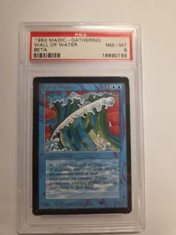 Wall of Water Beta MTG NM PSA 8 Magic The Gathering MTG Vintage 1993 - Image 1