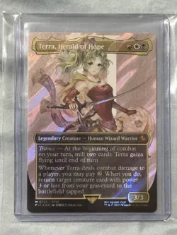 Terra, Herald of Hope (Borderless) (Surge Foil) MTG Final Fantasy #212 - Image 1