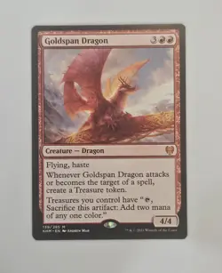 MTG Kaldheim GOLDSPAN DRAGON 139/285 M #253 - Image 1