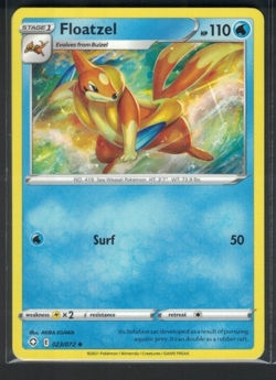 Pokemon Shining Fates Floatzel 23/72 Uncommon LP - Image 1