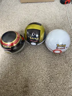 Pokemon TCG Pokeball 3-pack Tins Lot Of 3 820650808425 - Image 1