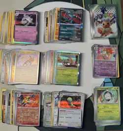 Pokemon TCG Deck Building Bulk lot of 500+ cards w/ Prismatic Evolutions Sleeves - Image 1