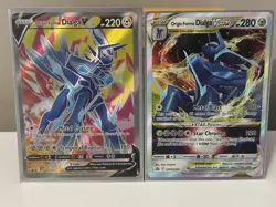 Pokemon TCG Promo Origin Forme Dialga: SWSH256 VSTAR & SWSH255 V NM/M - Image 1