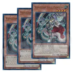 Yugioh Vanquish Soul Pantera x 3 - 1st Edition Ultra Rare NM - Free Holo Card - Image 1