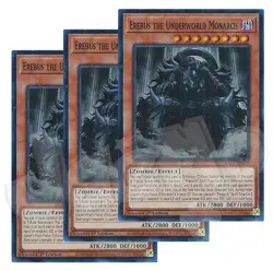Yugioh Erebus the Underworld Monarch x 3 - 1st Edition Super Rare NM - Free Holo - Image 1