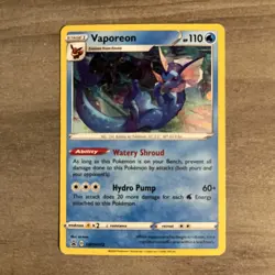 2020 Vaporeon COSMOS HOLO Black Star Promo card SWSH072 Pokemon SWSH NM - Image 1