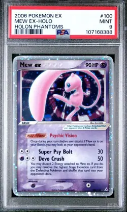 PSA 9 Mew Ex 100/110 Ex Holon Phantoms 2006 Pokemon Card Very Clean - Image 1