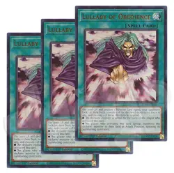 Yugioh - Lullaby of Obedience x 3 - 1st Edition Ultra Rare NM - Free Holo Card - Image 1