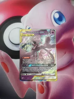 Pokemon TGC Mewtwo Mew Tag Team GX TCG Card Unified Minds 71/236. M/NM - Image 1