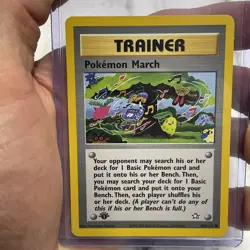 Pokemon Neo Genesis Trainer Pokemon March Card 102/111 1ST EDITION NM TCG WOTC - Image 1