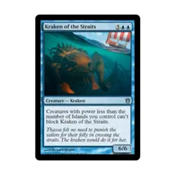 WOTC MtG Born of the Gods Kraken of the Straits (U) (Foil) EX - Image 1