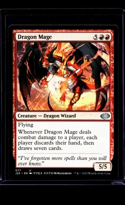 2022 MTG Magic The Gathering J22 Jumpstart 2022 Anime #77 Dragon Mage - Image 1