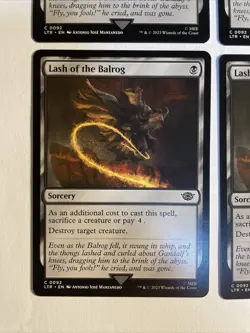 4x Mtg Lord Of The Rings Lash Of The Balrog NM Magic The Gathering - Image 2