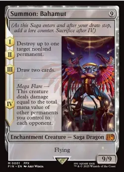 Summon: Bahamut Final Fantasy MTG #0001 Magic NM Mythic Non-Foil - Image 1