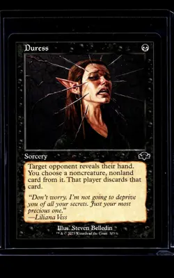 2023 MTG Magic The Gathering DMR Dominaria Remastered Retro Frame #303 Duress - Image 1