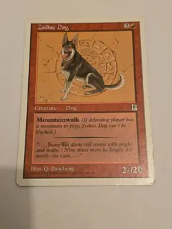 MTG 1 x Zodiac Dog Common Portal Three Kingdoms Magic The Gathering card - Image 1