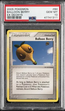 2005 POKEMON EX DEOXYS #84 BALLOON BERRY PSA 10 - Image 1