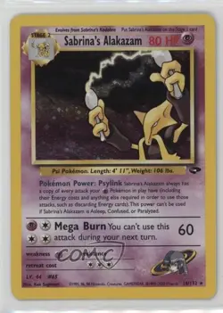 Sabrina's Alakazam Holo Pokemon Gym Challenge #16 2000 10j2 - Image 1