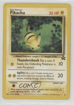 Pikachu (The Power of One) Pokemon WOTC Black Star #27 1999 15t4 - Image 1