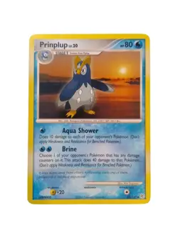 58/130 PRINPLUP Uncommon Pokemon TCG Diamond & Pearl Base Set - Crease - Image 1