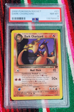 2000 POKEMON UNLIMITED DARK CHARIZARD 21/82 TEAM ROCKET NM-MT PSA 8 - Image 1