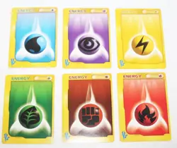 Pokemon 2001 Japanese TCG VS E-Series Complete Energy Cards Set of 6 - NICE! - Image 1