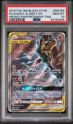 2019 Pokemon Black Star Promo SM193 Garchomp & Giratina GX PSA 10 - Image 1