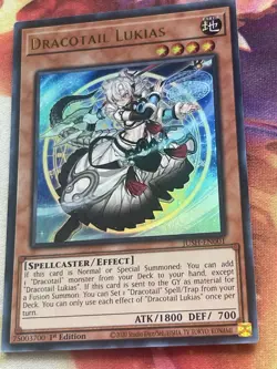 Yugioh Dracotail Lukias JUSH-EN001 1st Ed NM Ultra Rare - Image 2